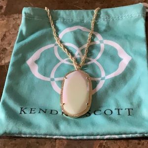 Kendra Scott Opal Like White Gold tone Necklace
